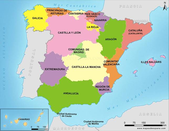Mapa de la siniestralidad de las carreteras españolas