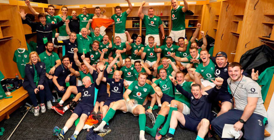Irlanda logró la primera victoria de su historia sobre Nueva Zelanda. @IrishRugby.