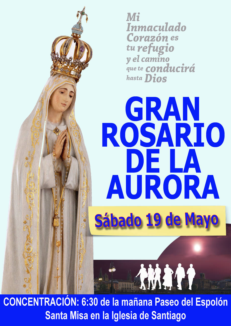 cartel informativo del Rosario de la Aurora