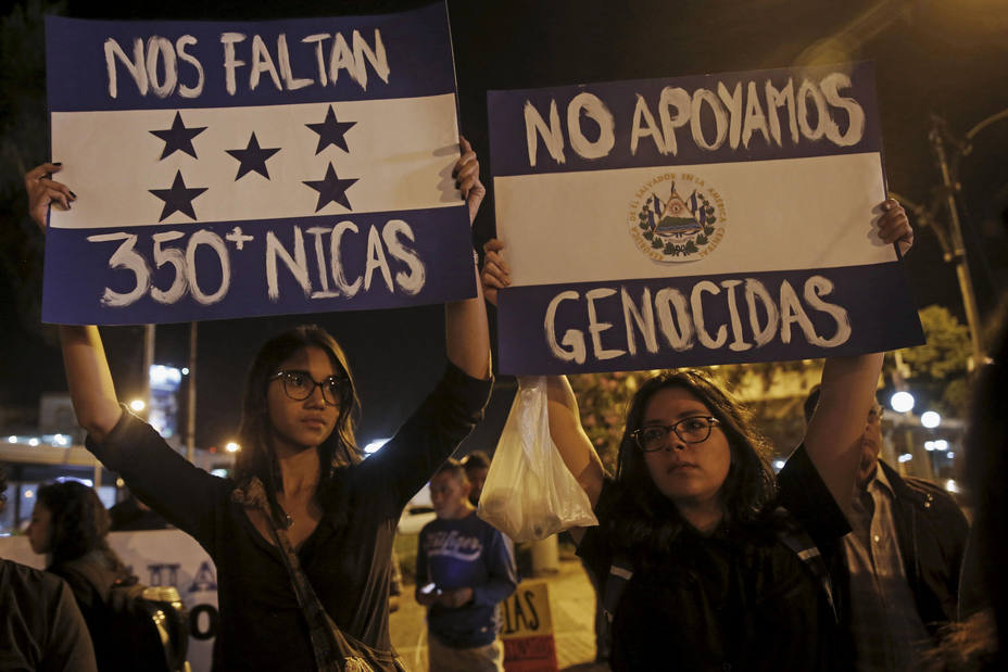 Cientos de personas protestan en Guatemala contra el gobierno de Ortega en Nicaragua