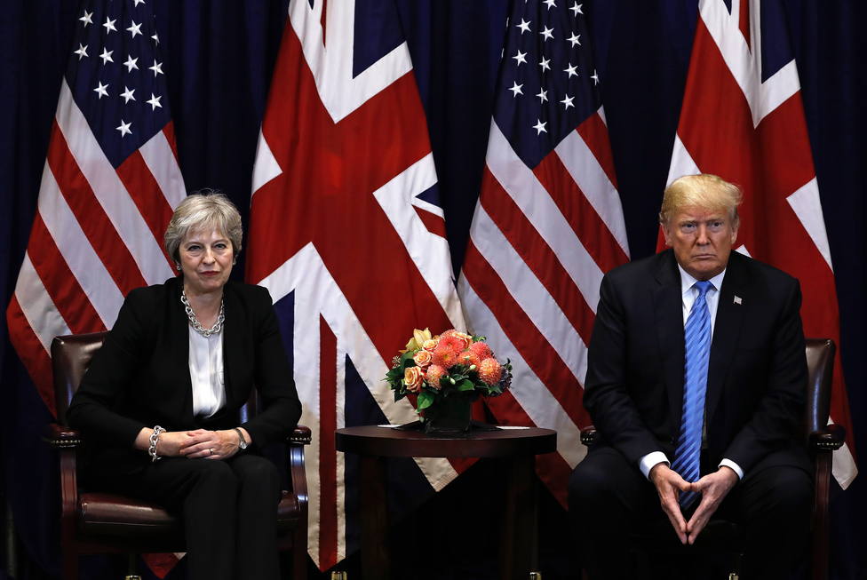 Theresa May y Donald Trump durante la Asamblea General de las Naciones Unidas