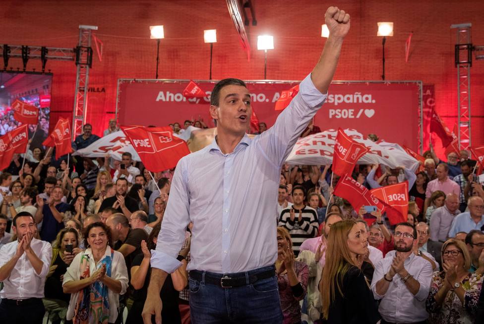 Sánchez arranca la campaña pidiendo que se vote en masa y con más fuerza