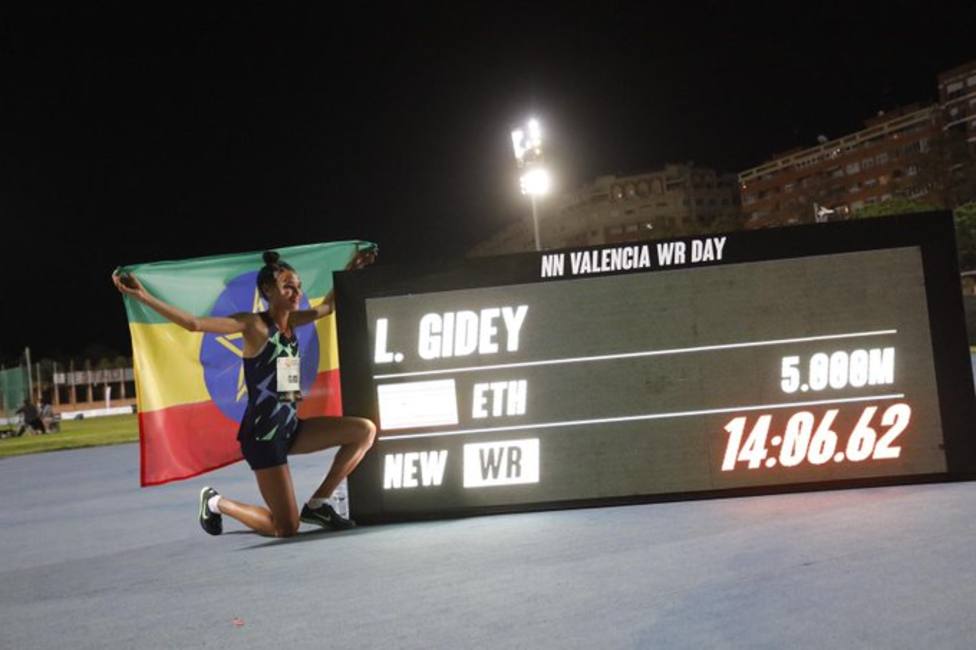 Letesenbet Gidey ha batido el récord del mundo de 5.000 metros