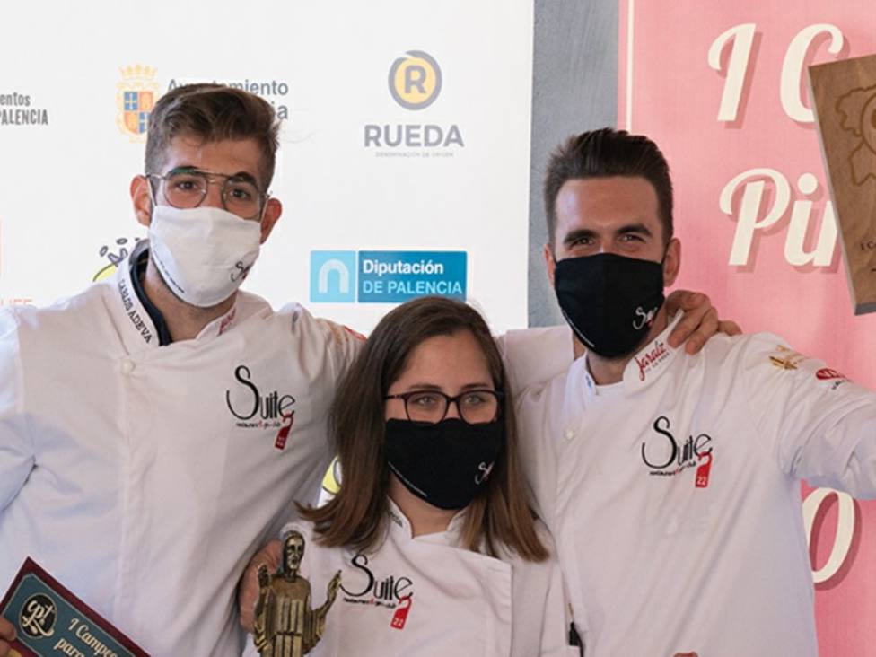 Los cocineros que triunfaron en el Campeonato Regional en Palenciaganan el Nacional de Pinchos y el Mundial