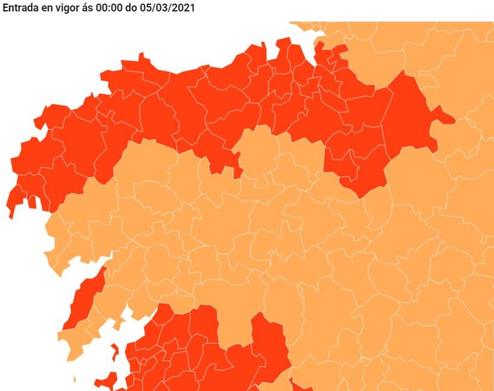 mapa rerstricciones sergas 5 marzo