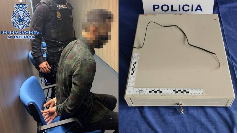 Un joven sorprendido con la caja registradora tras robar en un establecimiento de Logroño