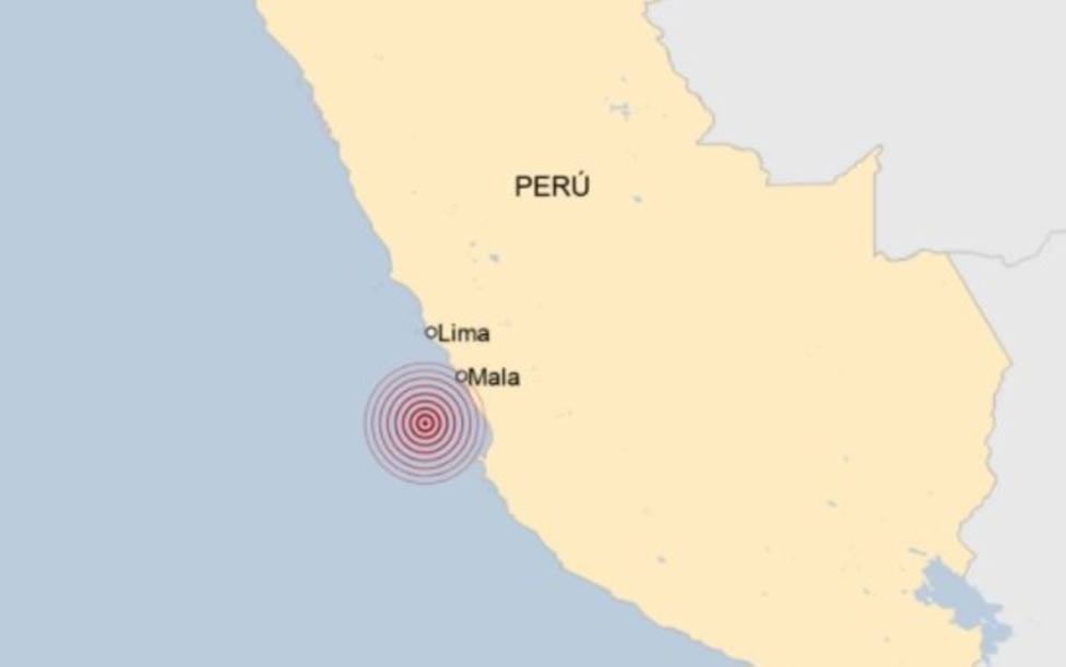 Epicentro del terremoto de 6.0 que ha ocurrido en Perú
