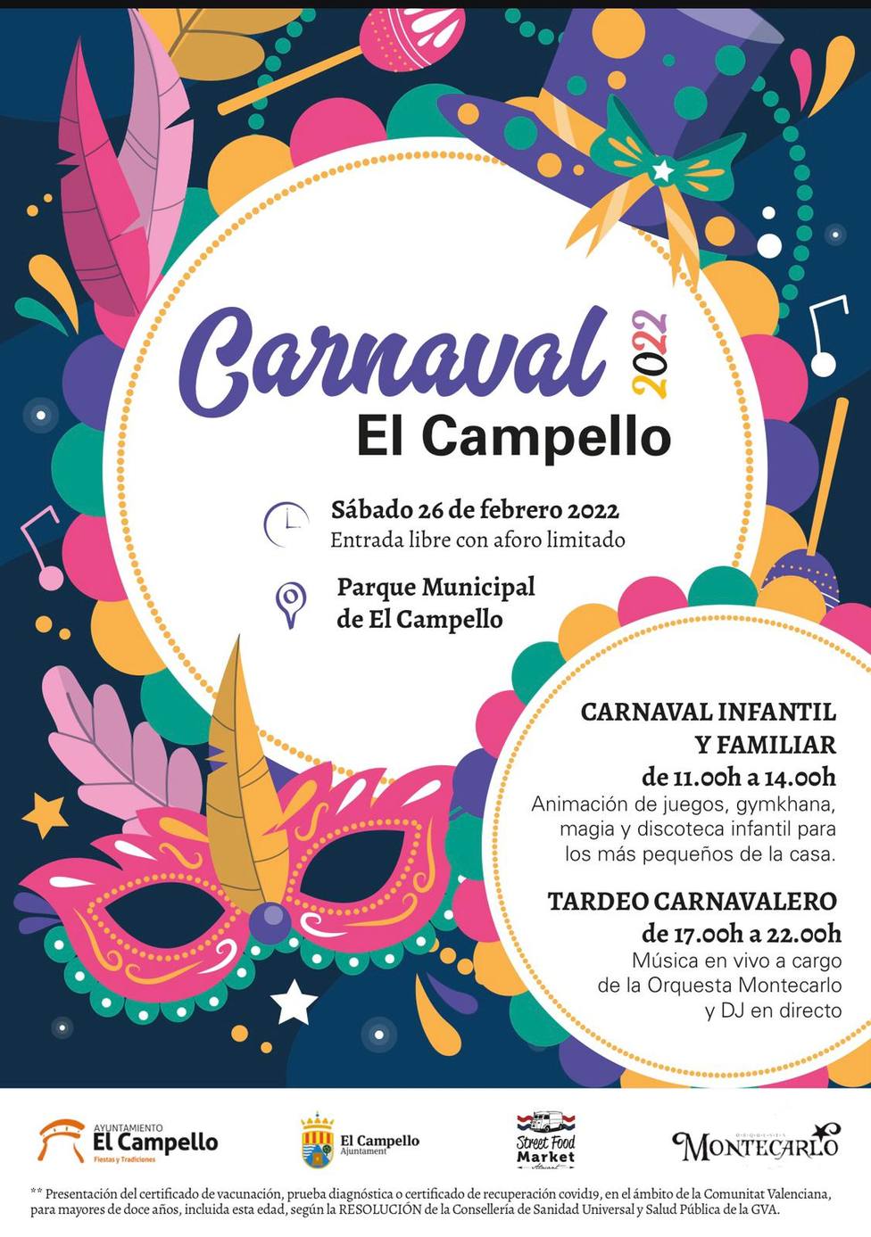Fiesta infantil, familiar y tardeo en el Carnaval 2022 de El Campello