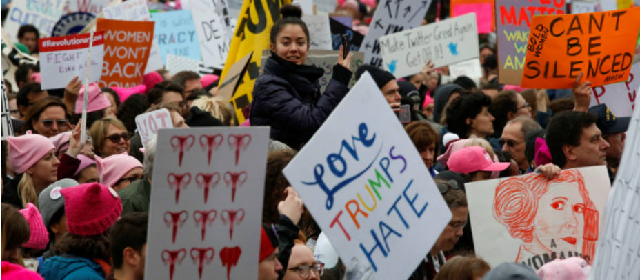 Protesta de mujeres contra Trump en Washington REUTERS