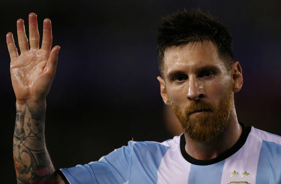 Messi, con la camiseta de Argentina
