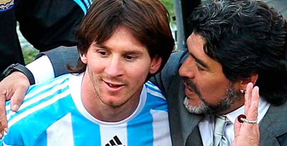 Los argentinos, Leo Messi y Maradona.