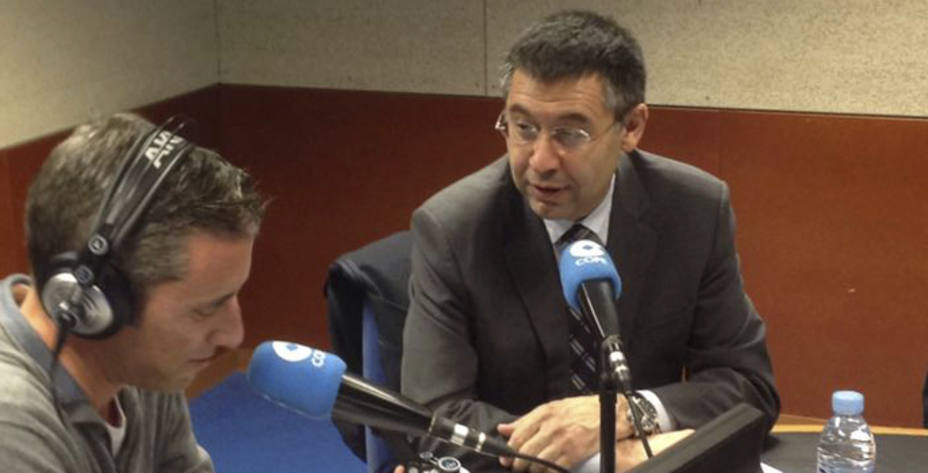 Josep María Bartomeu, durante la entrevista en El Partido de las 12