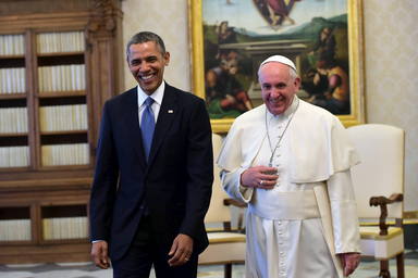 El Papa y Obama se reunieron durante una hora en El Vaticano en 2014. EFE