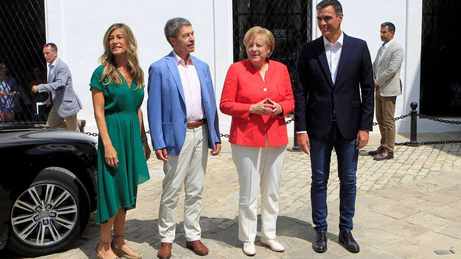 Lo que no has visto del encuentro Merkel-Sánchez en Sanlúcar de Barrameda