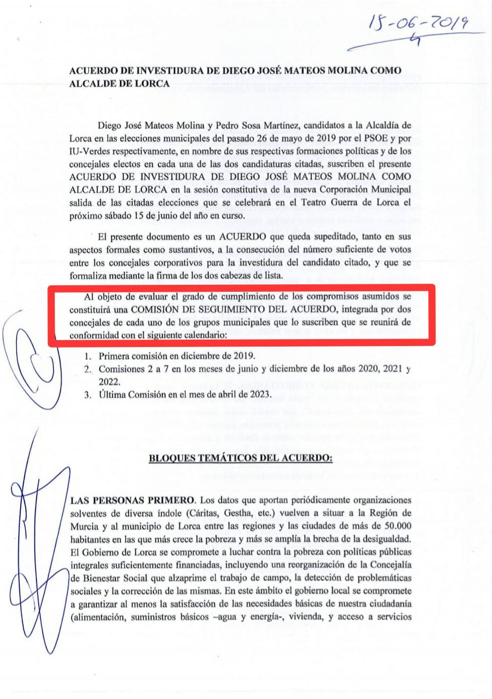 PSOE IU rehúsa sentarse con nuestros ediles para analizar el grado de cumplimieno del pacto investidura