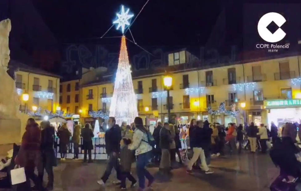 Plaza Mayor de Palencia en Navidad