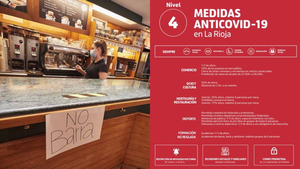 La Rioja inicia una nueva desescalada que permite la actividad en la hostelería y el comercio no esencial