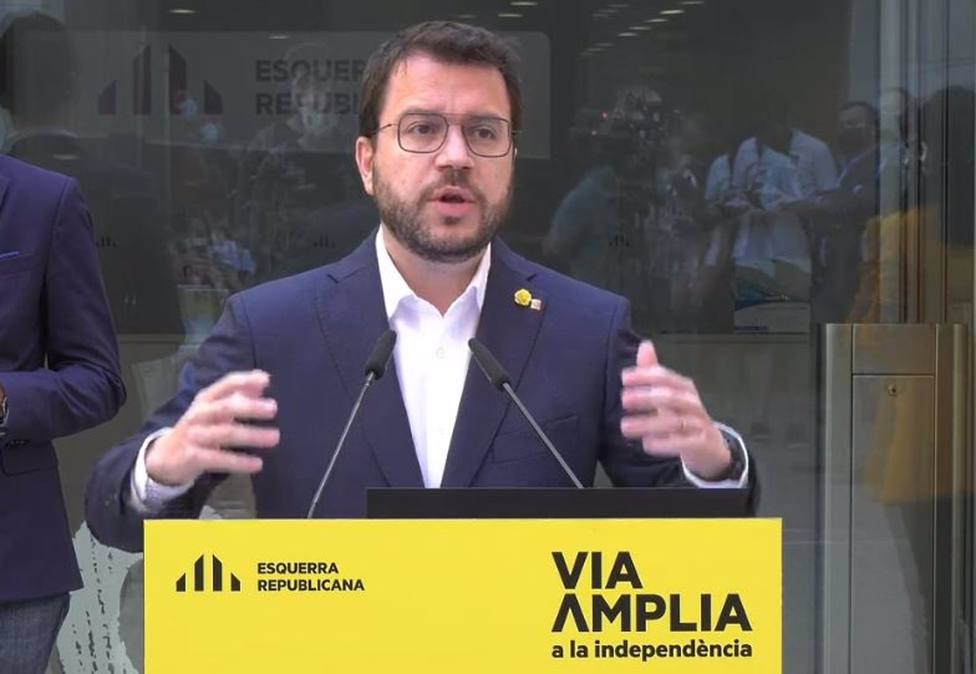 El vicepresidente de la Generalitat en funciones y candidato de ERC a la Presidencia, Pere AragonÃ?s