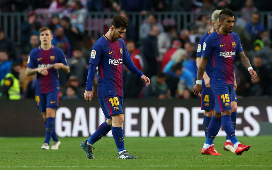 El Barcelona se retira tras el partido ante el Getafe (Reuters)