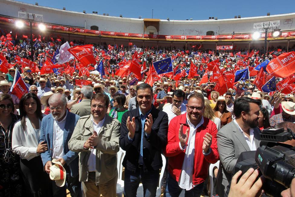 Pedro Sánchez en campaña electoral