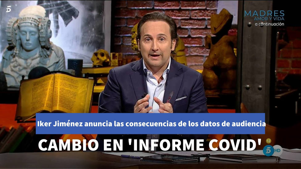 Iker Jiménez anuncia un cambio drástico en ‘Informe COVID’ tras los últimos datos de audiencia