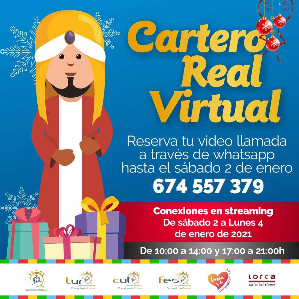 Los niños de Lorca podrán contactar por videollamada con el Cartero Real virtual hasta el 4 de enero
