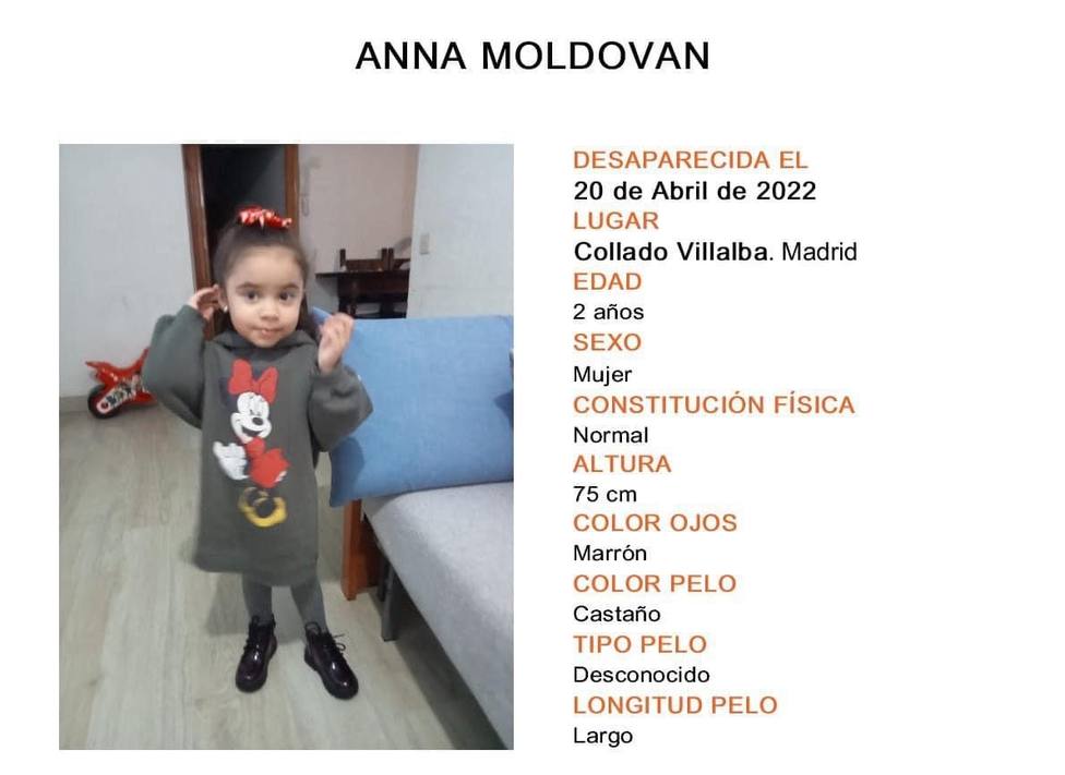 La Guardia Civil busca a una niña de 2 años de Collado Villalba, tras la denuncia de su padre