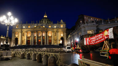 Christmas tree erected at the Vatican