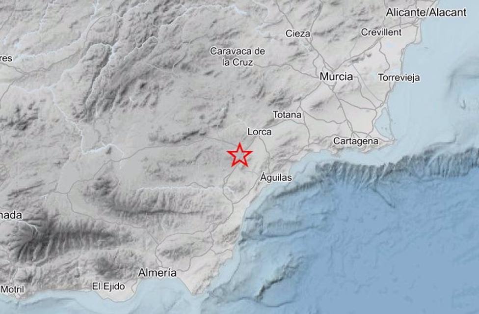 Puerto Lumbreras (Murcia) registra un terremoto de 1,9 grados de magnitud