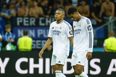 Jude Bellingham y Kylian Mbappé