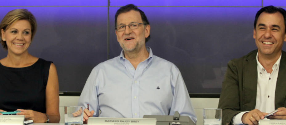 El presidente del Gobierno en funciones y del Partido Popular, Mariano Rajoy, preside la reunión del Comité Ejecutivo Nacional para analizar el escenario político tras la investidura fallida. EFE
