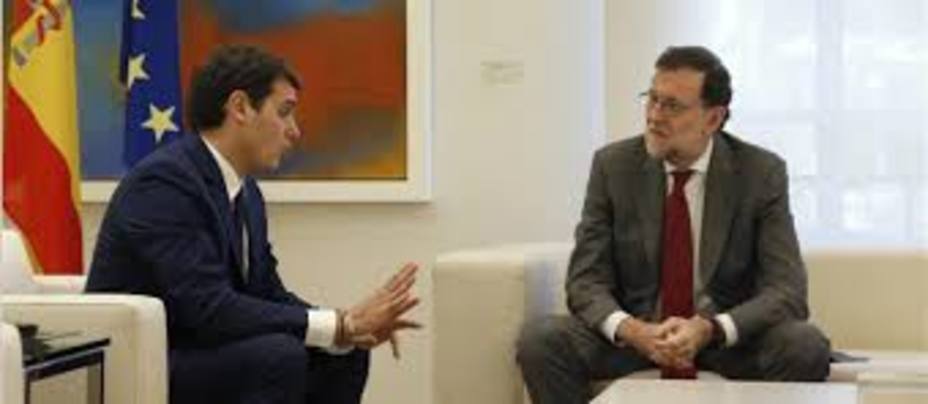 Albert Rivera con Mariano Rajoy en La Moncloa. Moncloa