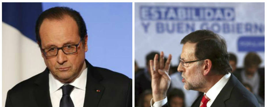 Mariano Rajoy y François Hollande. EFE.