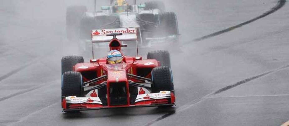 Fernando Alonso, durante la primera ronda de clasificación (Reuters)