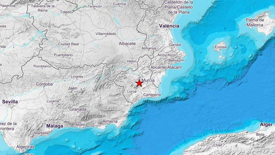 Dos terremotos de 4,1 y 3,2 grados asusta a gran parte de la Región de Murcia