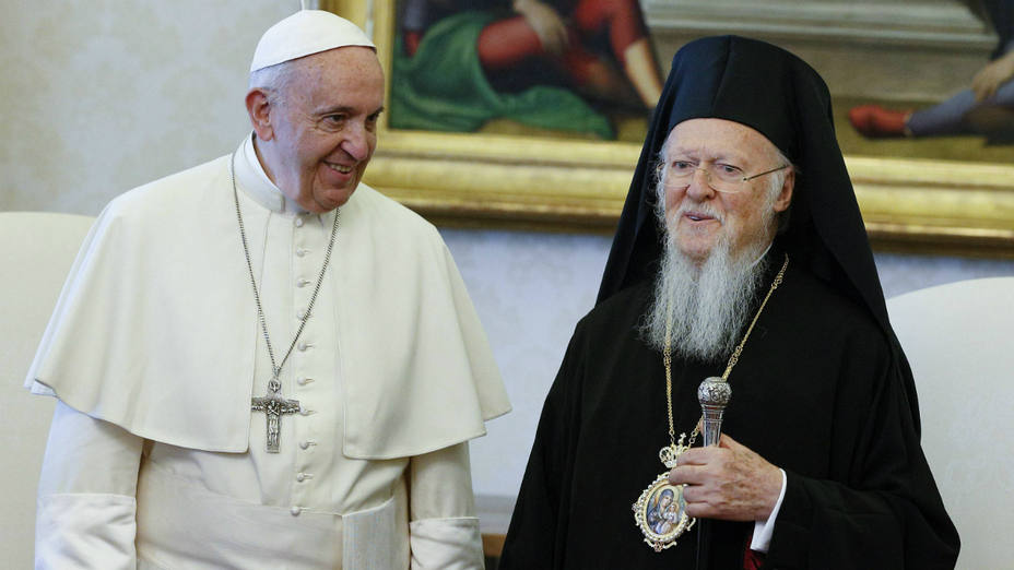 El Papa junto al Patriarca Ecuménico de Constantinopla