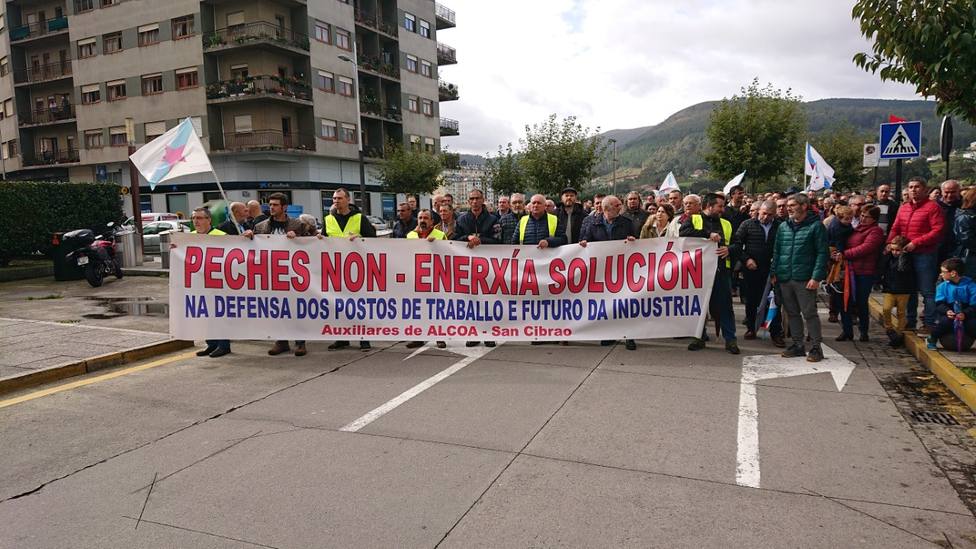 El comité de Alcoa en Cervo retomará las movilizaciones el 4 de diciembre en Foz