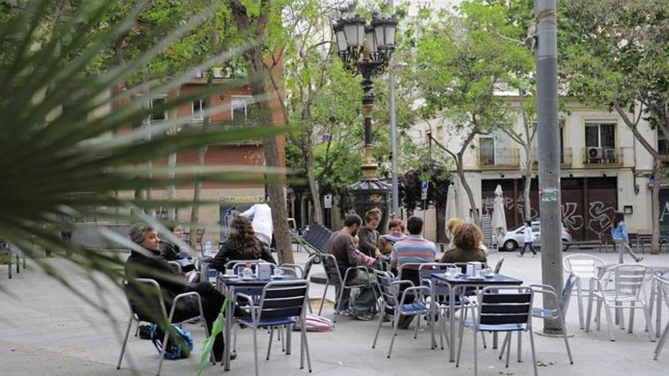 la terraza de un bar, Barcelona