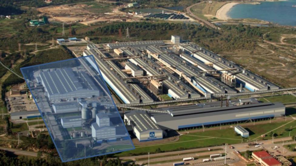 Zona del complejo industrial de Alcoa San Cibrao donde se efectuarán las próximas inversiones