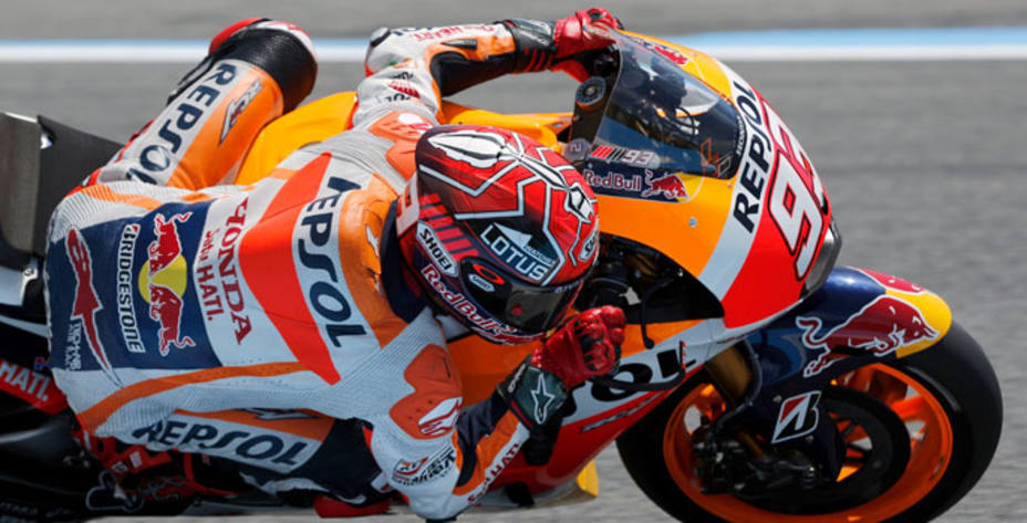 Marc Márquez saldrá desde la pole en la prueba de MotoGP del GP de Francia. Reuters.