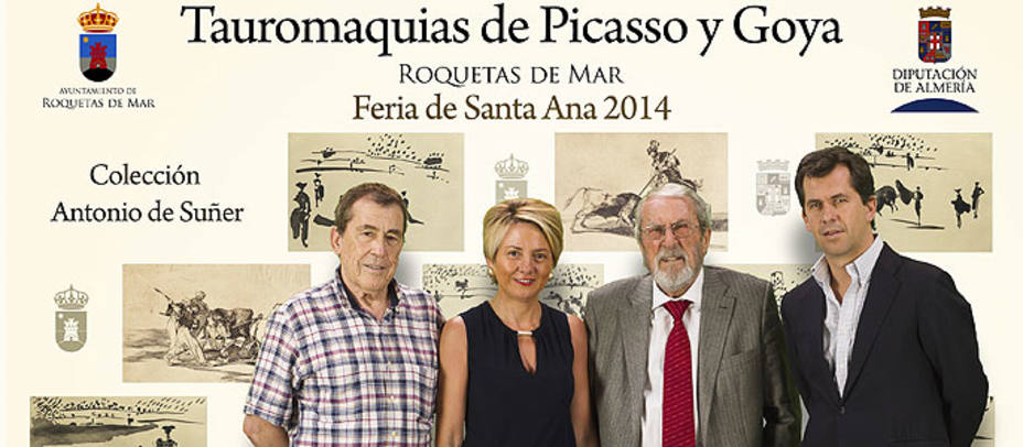 Sánchez Dragó, Cabrera, De Suñer y Zabala de la Serna, tras la firma del acuerdo