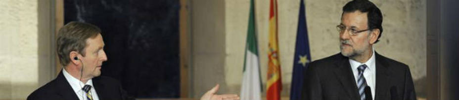 Mariano Rajoy y el presidente de turno de la UE, Enda Kenny. EFE