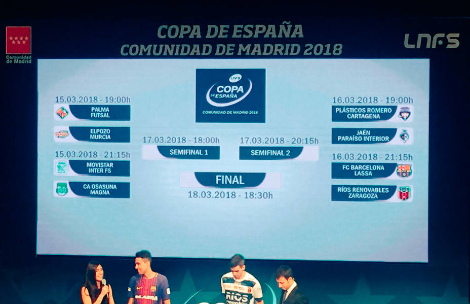 Cuadro de la Copa de España 2018 de fútbol sala (FOTO: Teresa Sendín / Futsal COPE)