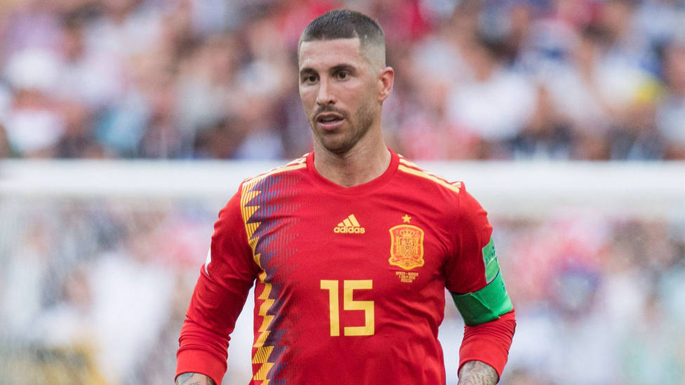 Sergio Ramos, durante un partido con la Selección Española en el Mundial de Rusia. CORDONPRESS