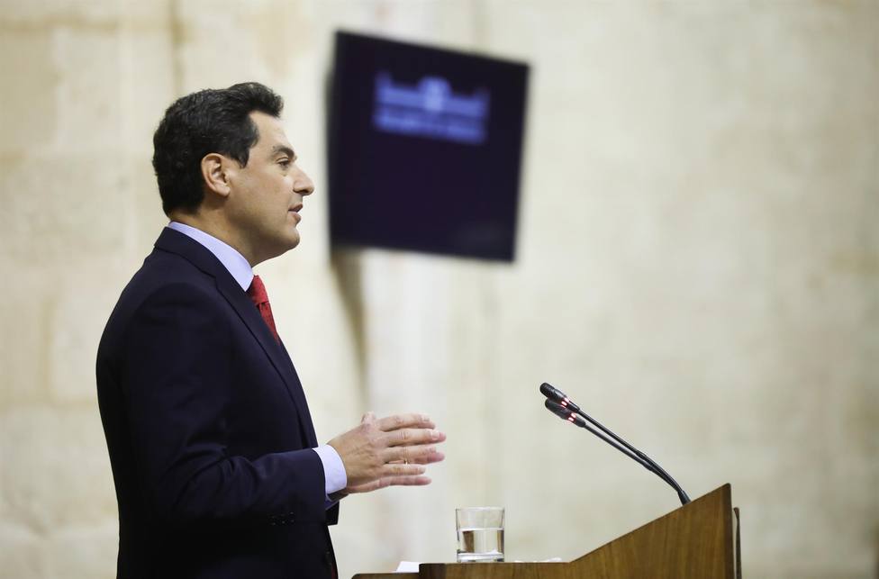 El Presidente de la Junta Juanma Moreno en el Debate extraordinario sobre Andalucía en el Parlamento