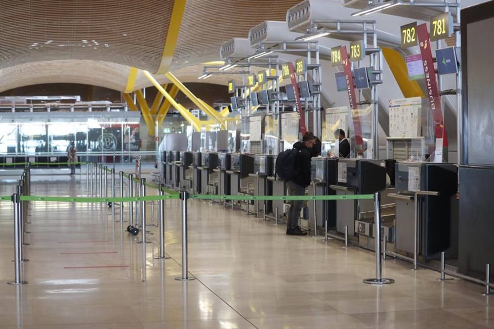 Escasas operaciones en el Aeropuerto Madrid Barajas-Adolfo Suárez