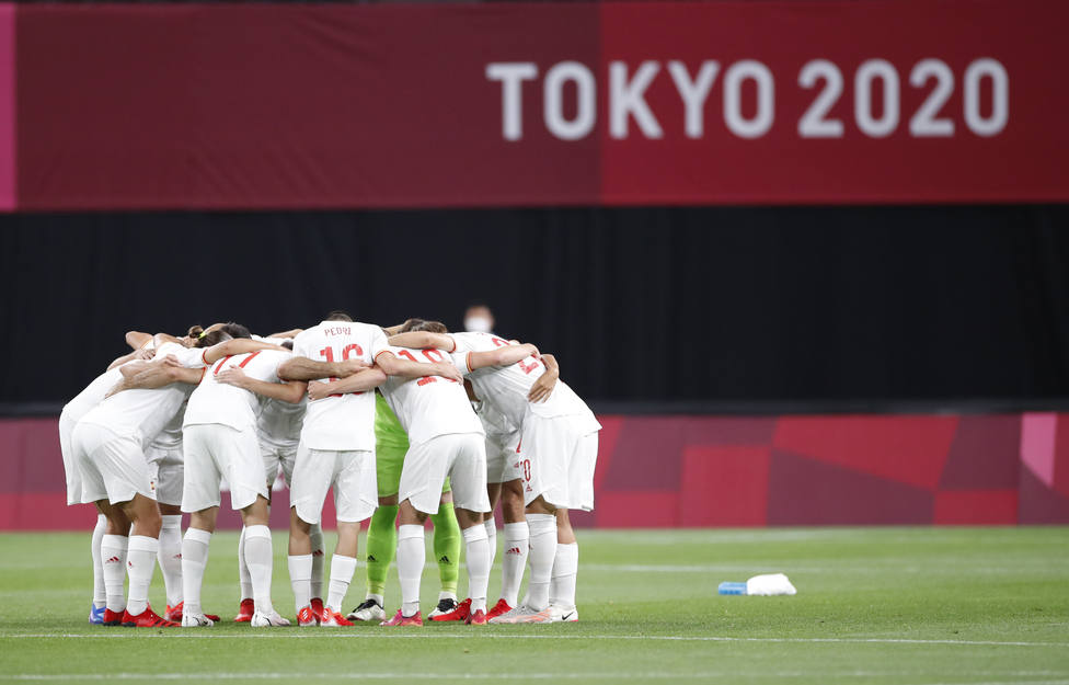 La selección española, en su debut en Tokio
