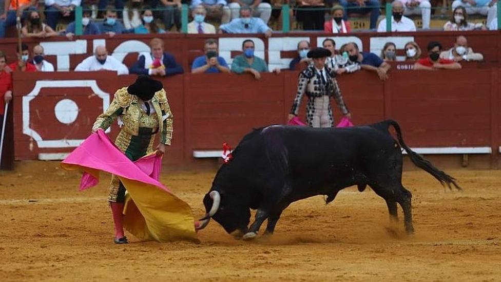 Verónica de Morante de la Puebla este sábado en Jerez al primer toro de Juan Pedro Domecq