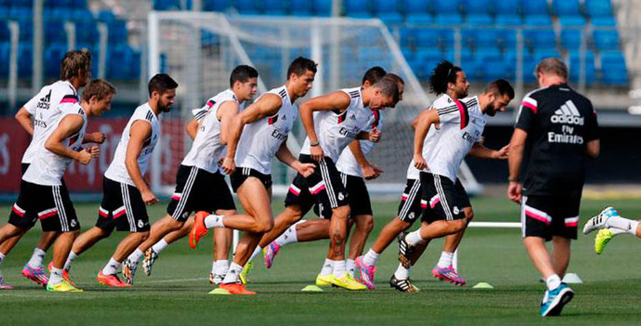 El Real Madrid volvió a entrenarse este sábado en Valdebebas. Foto: RM.