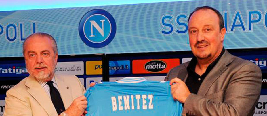 Rafa Benítez, en la presentación como nuevo entrenador del Nápoles. (www.sscnapoli.it)
